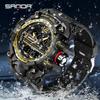 SANDA 3133 Student Electronic Wrist Clock Trendy Fashion Waterproof Week Day Display Digital Analog Watch Alarm Mode Teenager