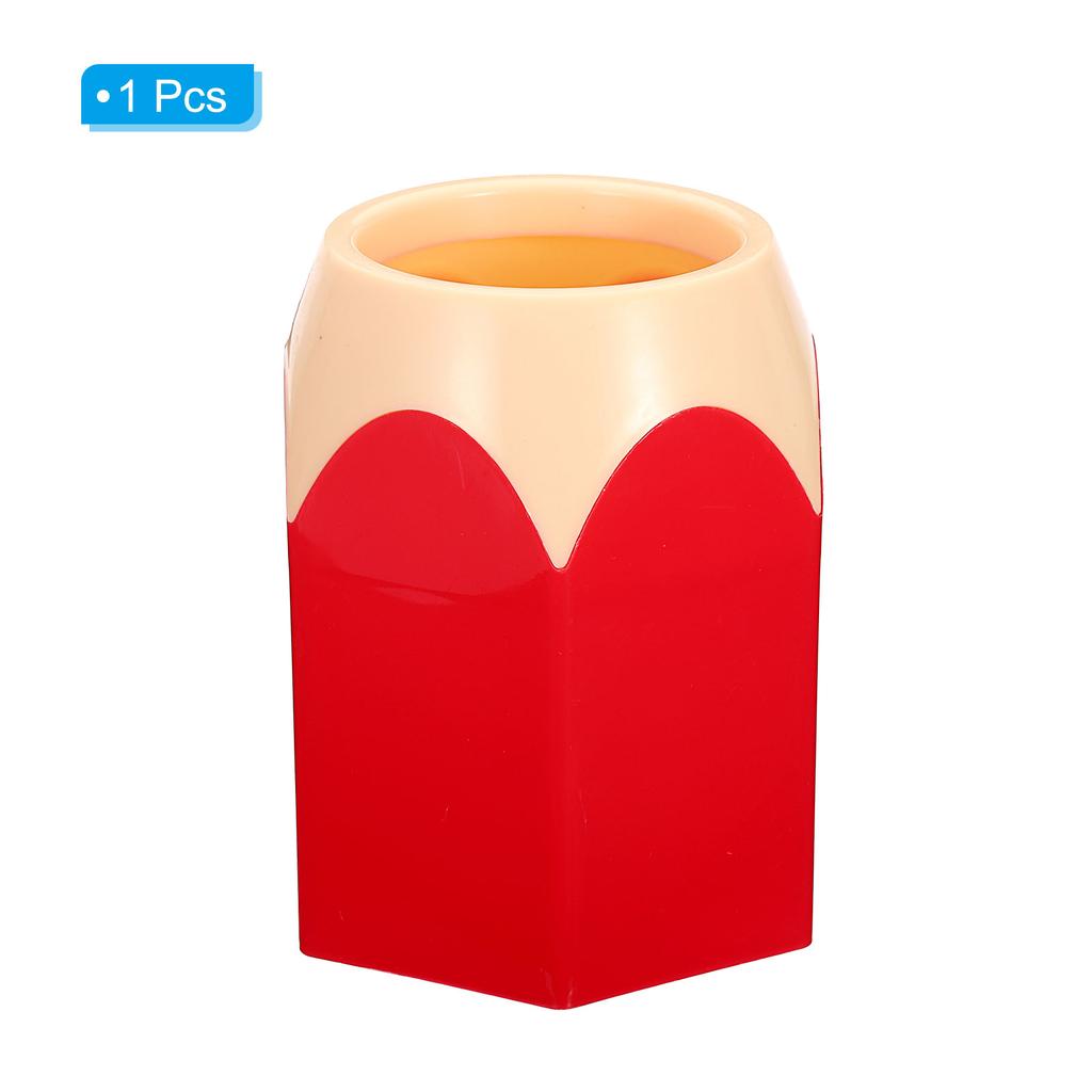 1Pcs Pencil Shaped Make Up Brush Pen Holder Pot Office Stationery Storage Organizer School Supplies for Kids Cute Pens Holder