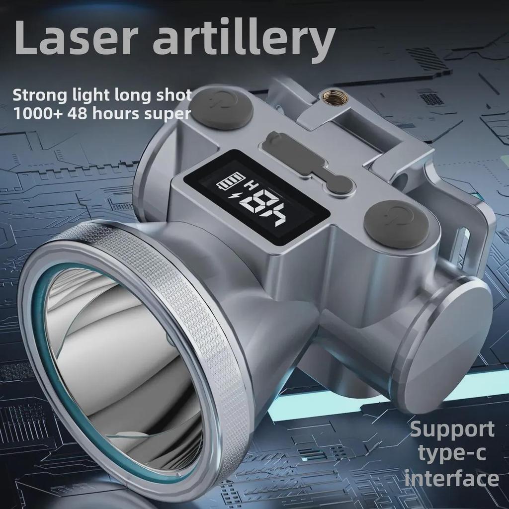 Oppladbar Vanntett LED Hodelykt for Nattfiske - Supersterk, Langvarig og Langtrekkende