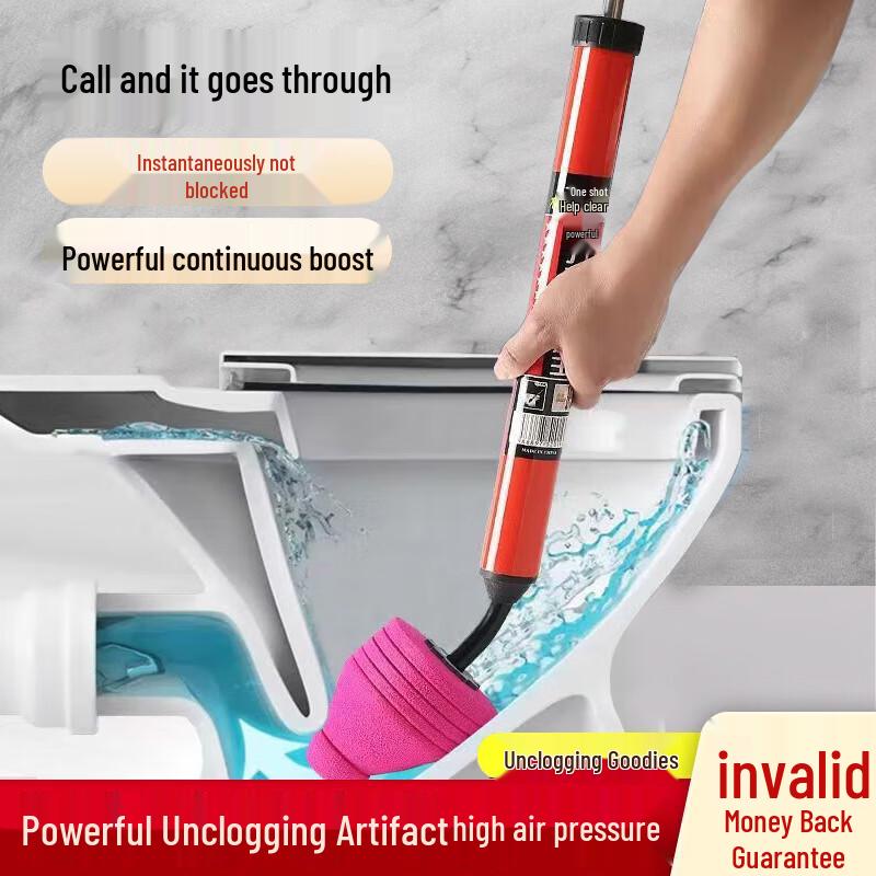 Manual Toilet and Drain Plunger