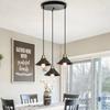1/2/3 Heads Black Modern Design Pendent Ceiling Light Vintage Hanging Lampshade for Home Living Room Kitchen Decorative Lighting