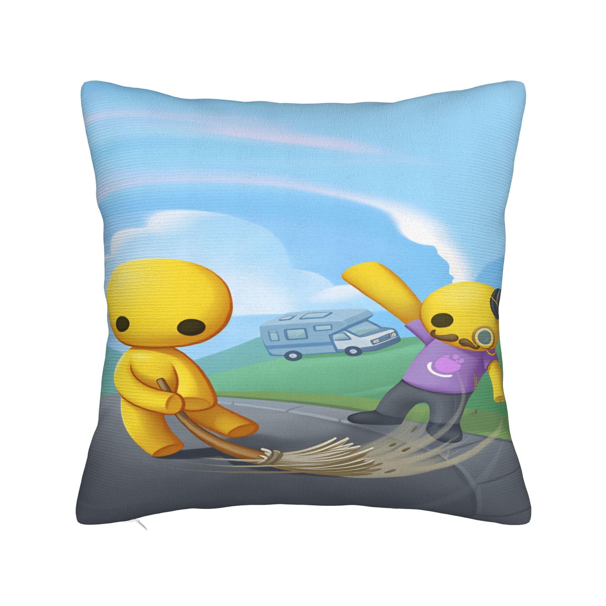 W-Wobbly L-Life Online Game Pillowcases  Morden Pillow Case For Living Room Sofa Soft Pillow Cover 12x12Inch