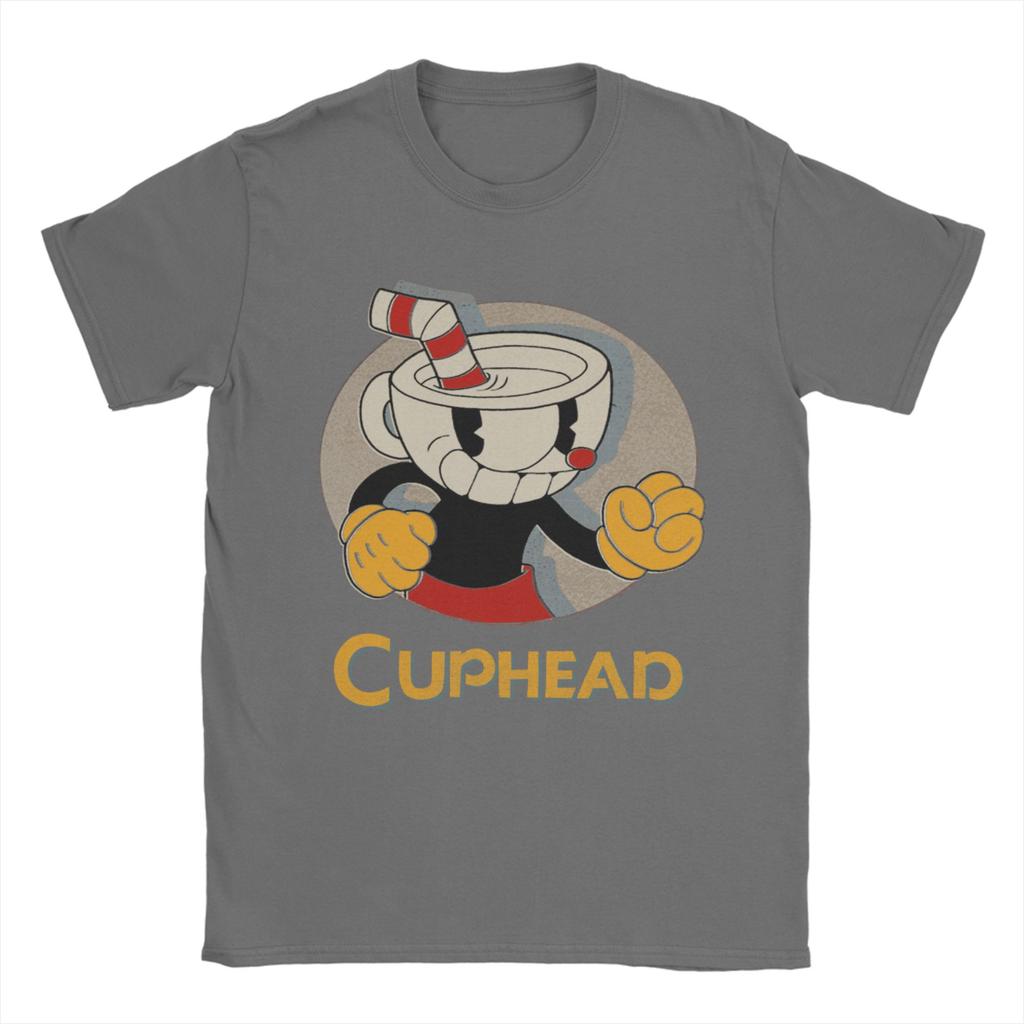 Mens TShirts Cuphead Fists Vintage 100 Cotton Tees Short Sleeve  T Shirts Crew Neck Clothing Adult