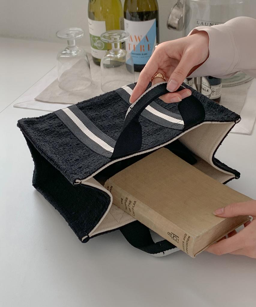 Oror Book Tote Bag 007 Tweed Black