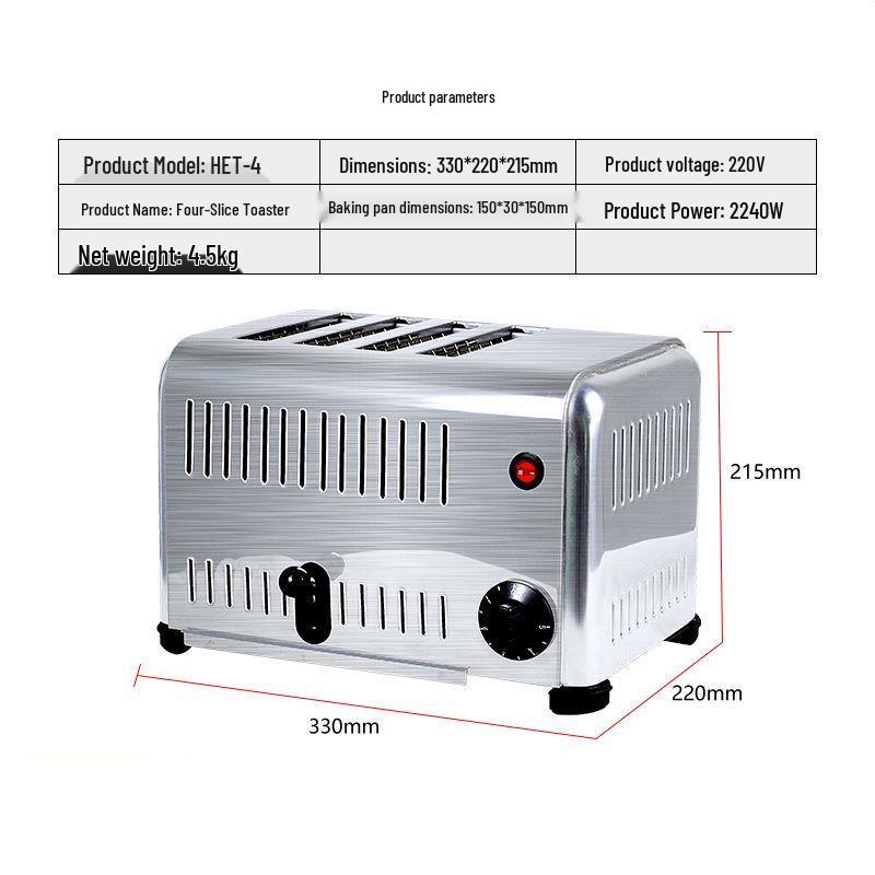 

Commercial Automatic Square Bread Toaster Machine for Hotels Default Option