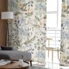 Spring Flowers Hydrangeas Sheer Curtains Transparent Voile Tulle for Bedroom Window Holiday Decoration