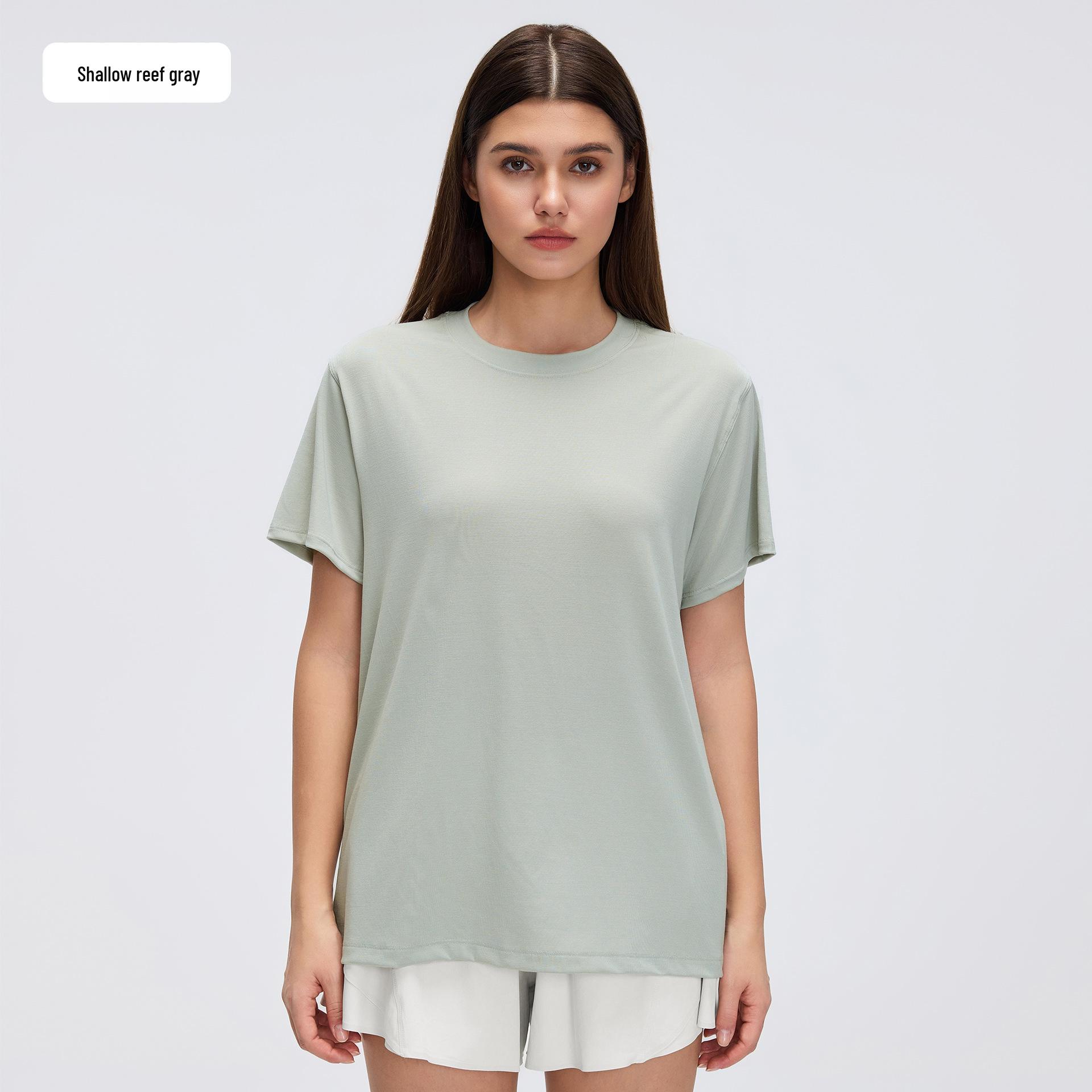 Women s Casual Round Neck Lyocell Sports T-Shirt - Short Sleeve for Yoga & Running 12
