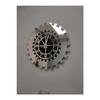 Luxury 40x40 Cm Embossed Decorative 3d Wall Clock Stylish Silver Sun Modern Home Office Clock