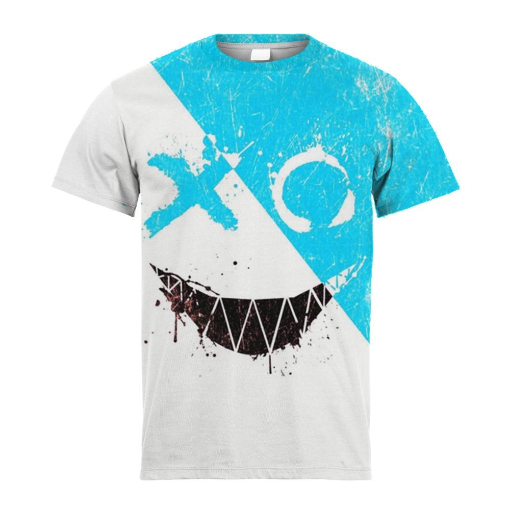 T-Shirts for Children Trendy Boys' Graffiti Tee for Summer Outdoor Fun Vibrant Cartoon Print Durable Stretch Fabric Short Sleeve