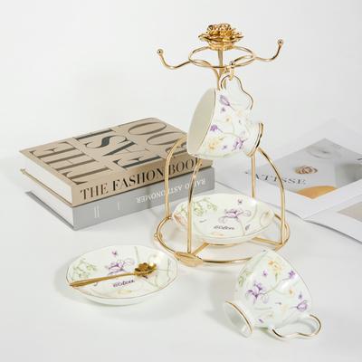 Keramiktassenset Europäisches Zuhause Exquisite Keramik Knochenporzellan Tasse und Untertasse