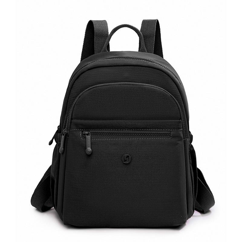 Fashion Women's Bag Summer New Solid Color Backpack Casual Multi-layer Nylon Bag Large Capacity Travel Backpack