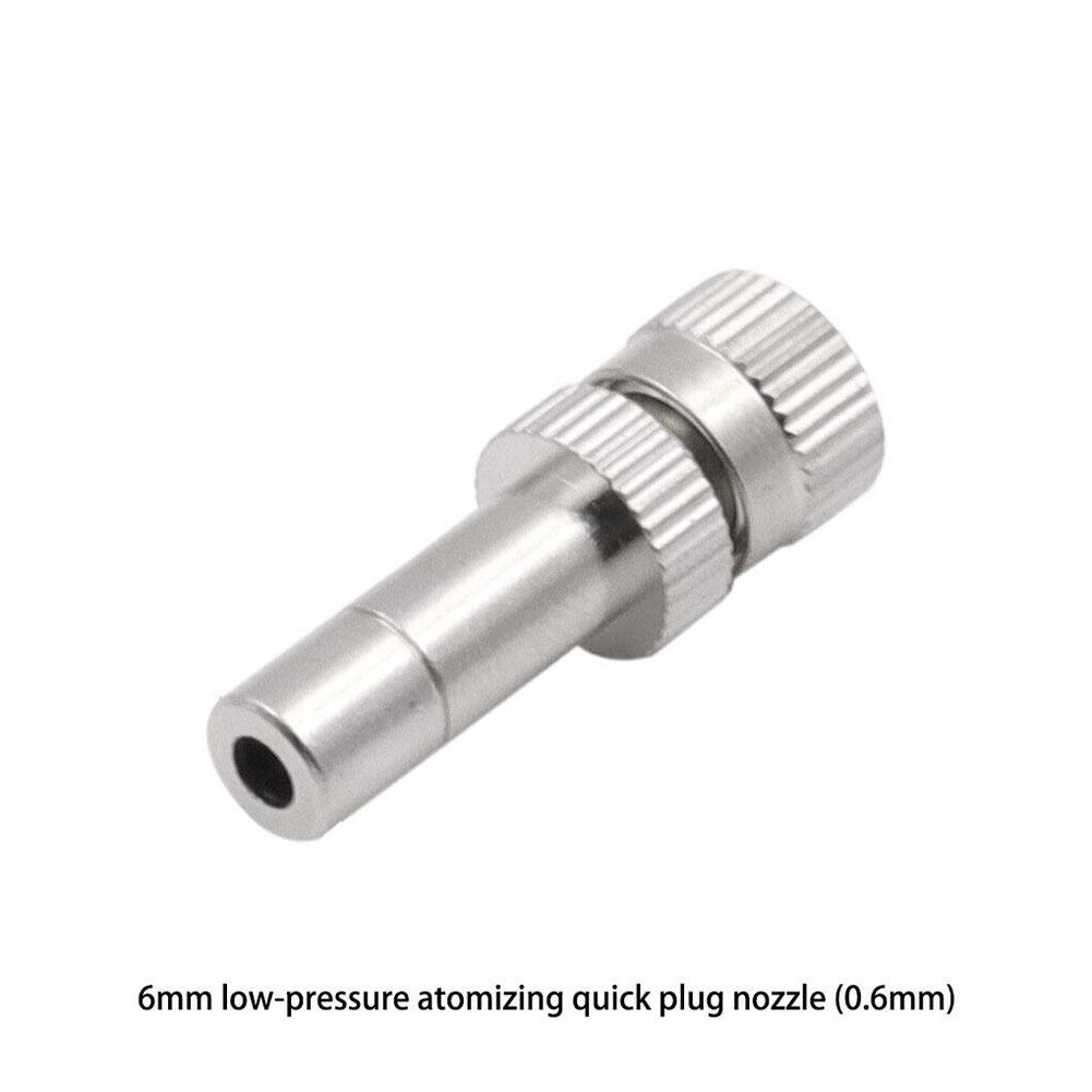 10Pcs 6mm Misting Nozzle Fast Connect Mist Fog Sprayer Spray Nozzles Gardening