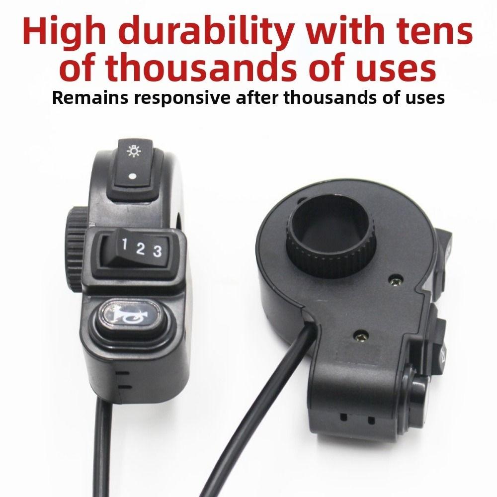 3 In1 Motorcycle Switch Universal Electric Vehicle Handlebar Switch For 22mm Handlebars