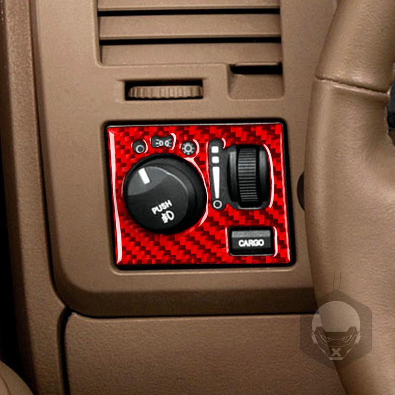 For Ram 1500 2006-2008 2500 3500 2006-2009 Car Accessories Carbon Fiber Headlight Switch Control Panel Cover Interior Sticker