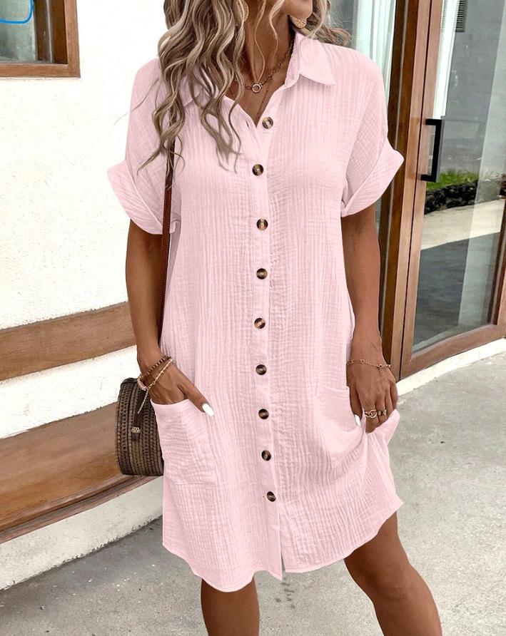 Women's Summer Loose Fit Short-sleeved Dress