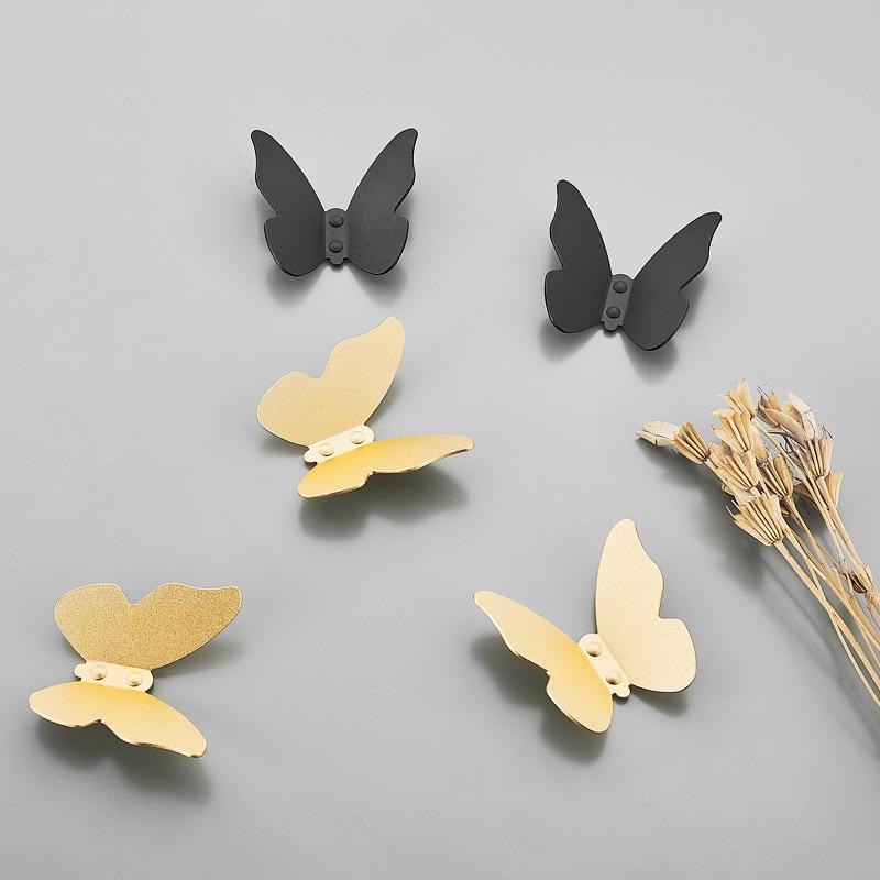 1Pc Creativity Butterflies Hook Aluminum Alloy Able Wall Hook Key Storage Hanger Kitchen Bathroom Organizer For