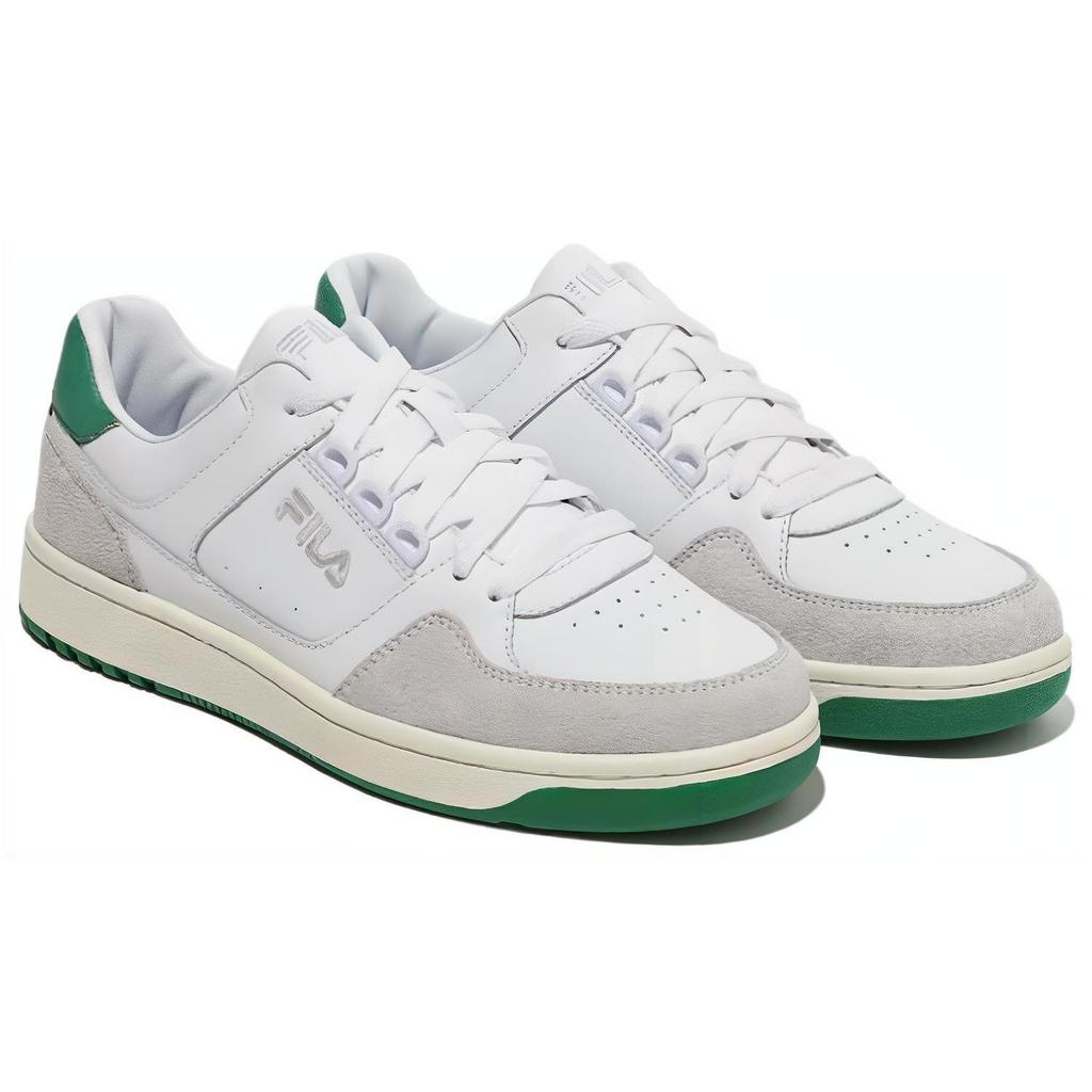 Fila Club LT Synthetic Leather Low Top Cushioning Abrasion Resistant Skateboard Shoes Unisex White Green Korean Style 1XM01960F_142