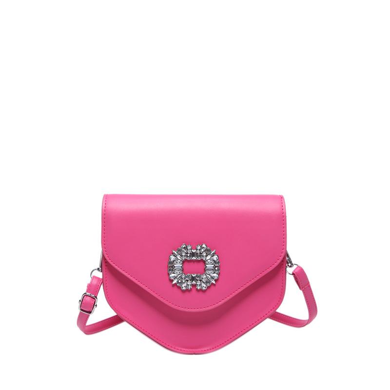 

Niche design texture underarm bag women s 2024 new trendy solid color retro fashion saddle bag shoulder messenger bag рожевий червоний колір