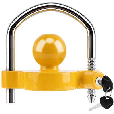 METOWARE Universal Adjustable Heavy Duty Steel Trailer Hitch Lock Anti-Theft Trailer Ball Lock Tow