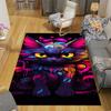 1pc Mysterious black fox Print, Design Indoor Area Rug, Soft, Anti-Slip, and Durable Gaming Room Decor for Bedroom, Living Room, and Exercis
