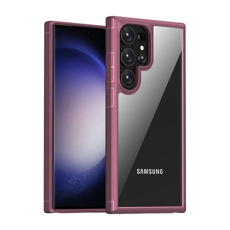 Suitable for Samsung S24ultra Mobile Phone Case Anti-fall S24pro Protective Case Transparent S24