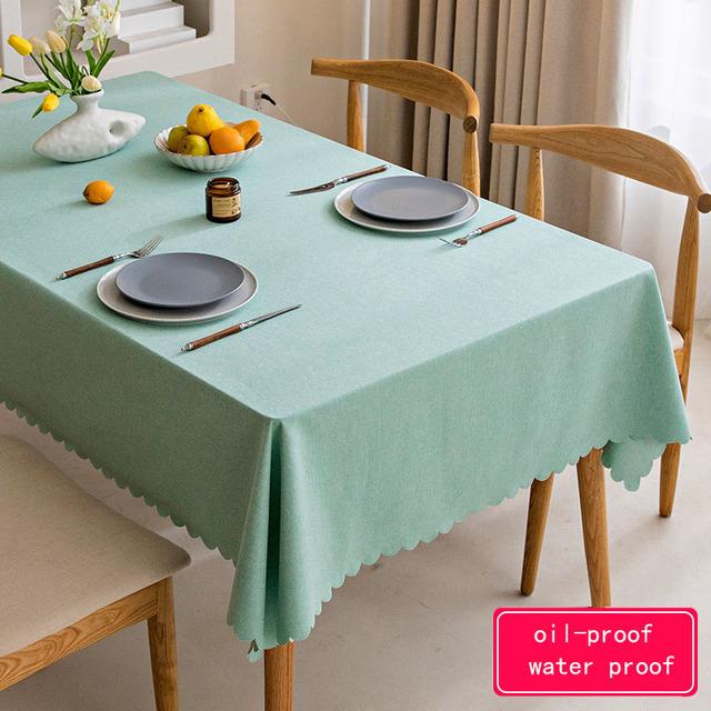 Rectangular Tablecloth Oil -Proof Waterproof Antifouling Cover Outdoor Dining Table Cloth