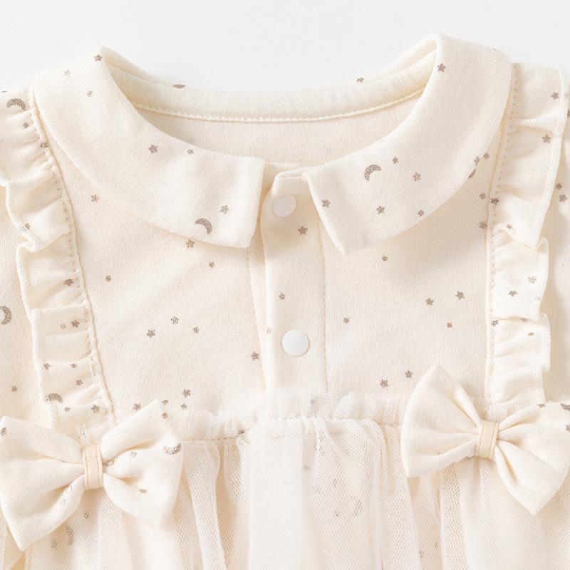 Newborn Girl Cotton Long Sleeve Romper - Autumn/Winter