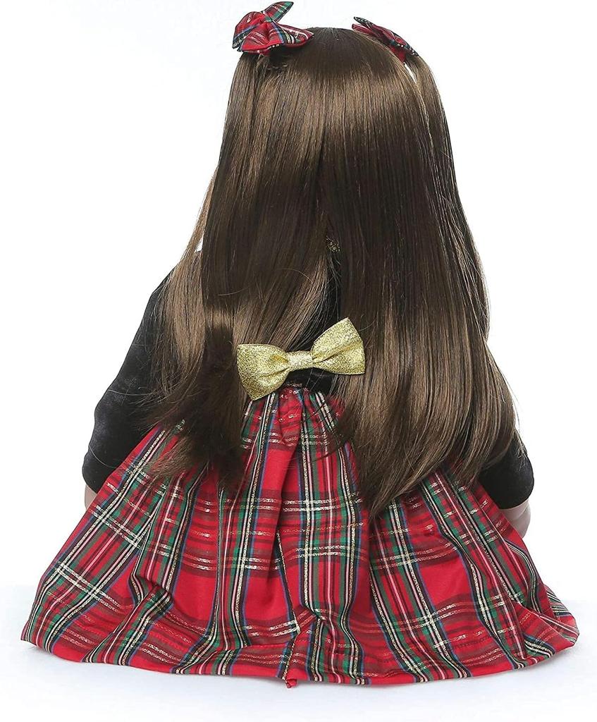 Reborn Toddler Dolls Realistic Girl 24 Inch Real Looking Soft Silicone Limbs and Head Soft Cloth Cute Baby Dolls with Beautiful Princess Dress