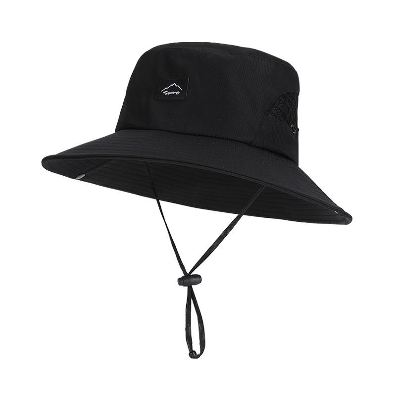 Summer men's breathable sun hat outdoor mountaineering fishing sun protection hat women's big-brimmed basin hat big head circumference bucket hat