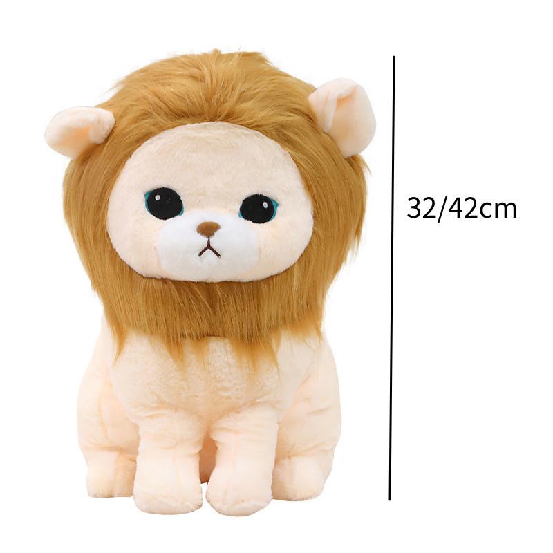 Adorable Sitting Lion King Plush Toy Soft Pp Cotton Stuffed Animal Cushion Pillow 32cm/12.60in
