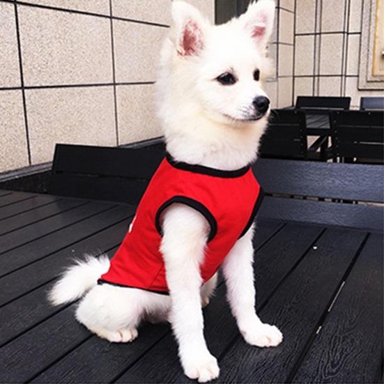 Pet Vest Round Neck Breathable Letter Soft Comfortable Cat Dog Print Pet Sleeveless Pullover