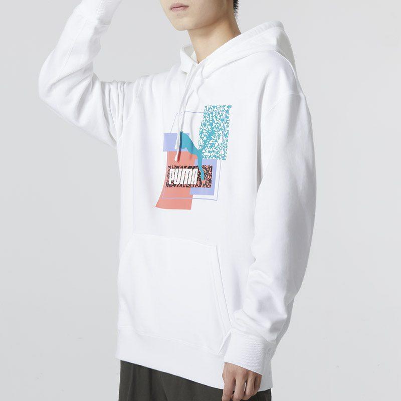 Puma Sweatshirts Men's White Hooded Moderate Regular 537851-02