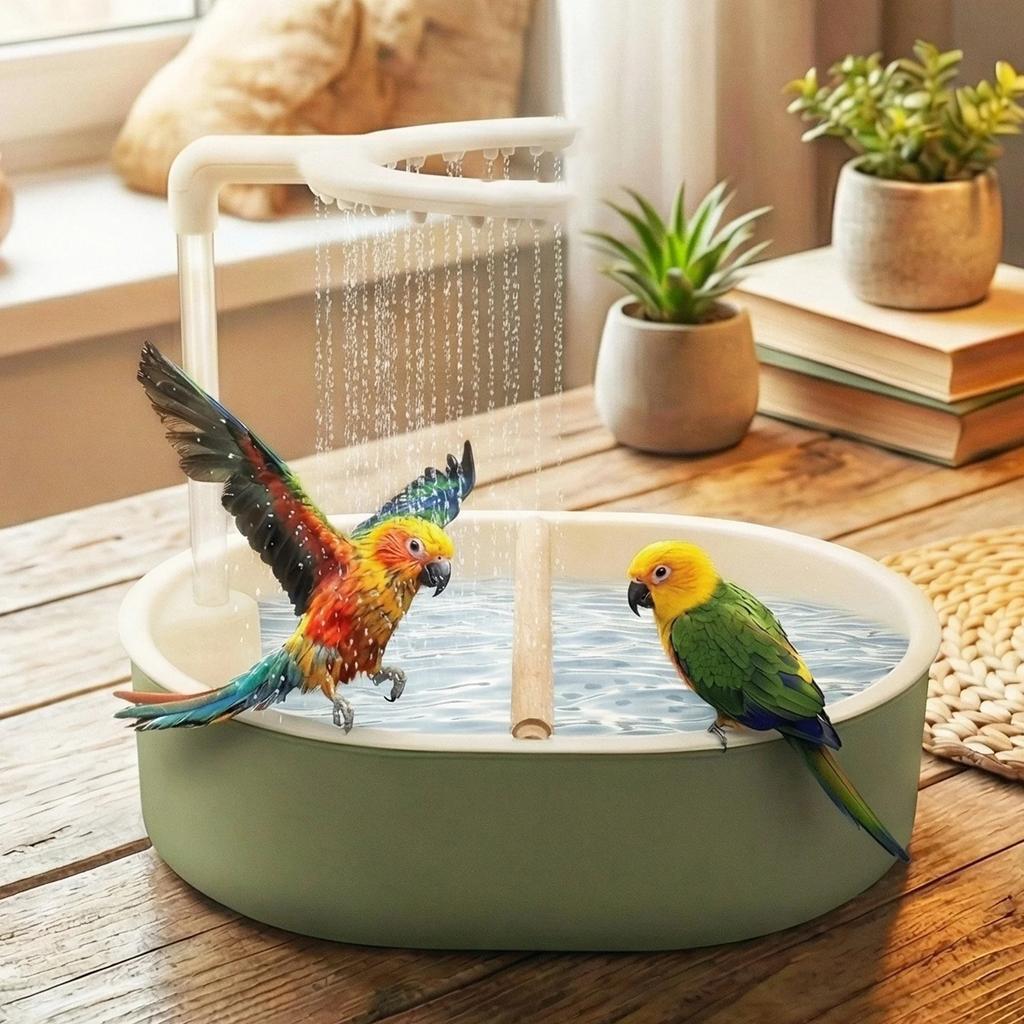 Automatic Parrot Bird Bath Tub USB Electric Pet Circulating Water Flow Bird Bathtub Shower Fountain Pet Supplies
