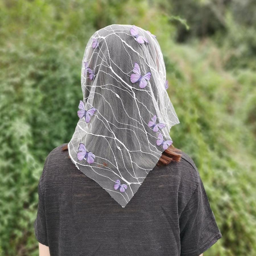 Wunsch Schmetterling 3D Mesh Schleier, Romantische Kirche Outdoor Kleidung