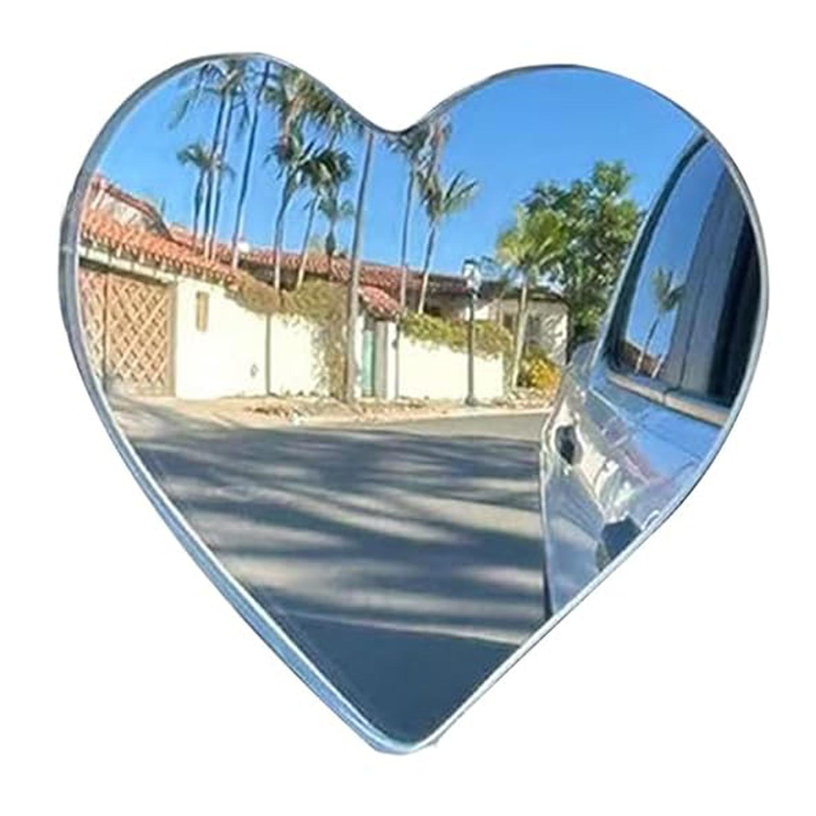 

2 шт. Автомобильное зеркало заднего вида в форме сердца, боковое зеркало заднего вида с регулируемым углом наклона, съемное широкоугольное зеркало заднего вида, универсальная нашивка для повышения безопасности One Size белый