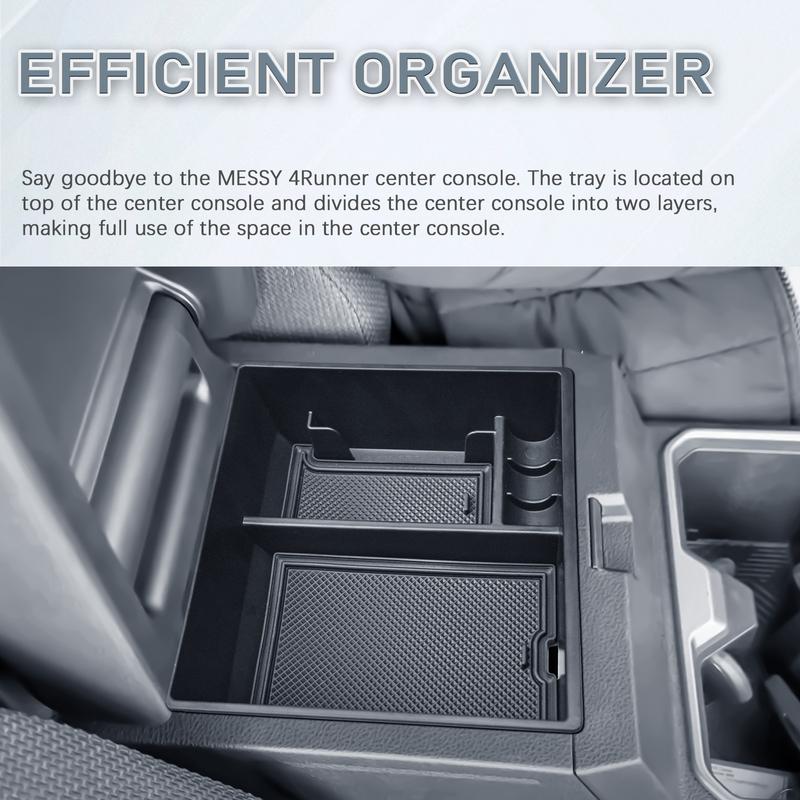 For 2025 Toyota 4Runner Center Console Organizer Tray Armrest Storage Box Interior Car Accessories Secondary Car ABS Storage Box