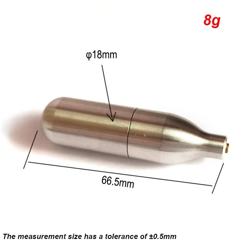 Refillable Co2 Cartridge 3/8-24UNF Threaded for Home Homebrew Soda Beer Brewing Juice Ball Rechargeable Reusable Life Vest Tire
