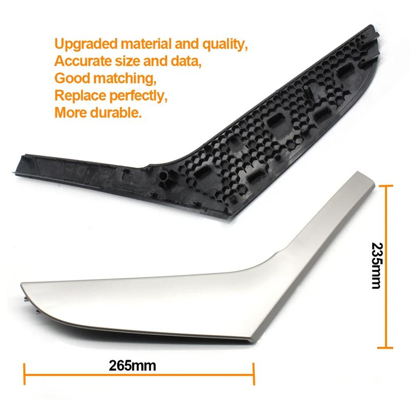 Car Interior Door Black/Silver Left Right Handle Cover Trim for VW Golf 6 MK6 2009 2010 2011 2012 2013 5K4868039A 5K4868040A