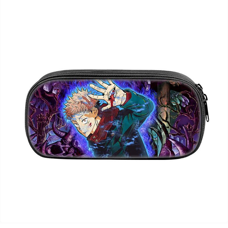 Jujutsu Kaisen Anime Character Print Student Single Layer Stationery Storage Bag For Students And Teenagers