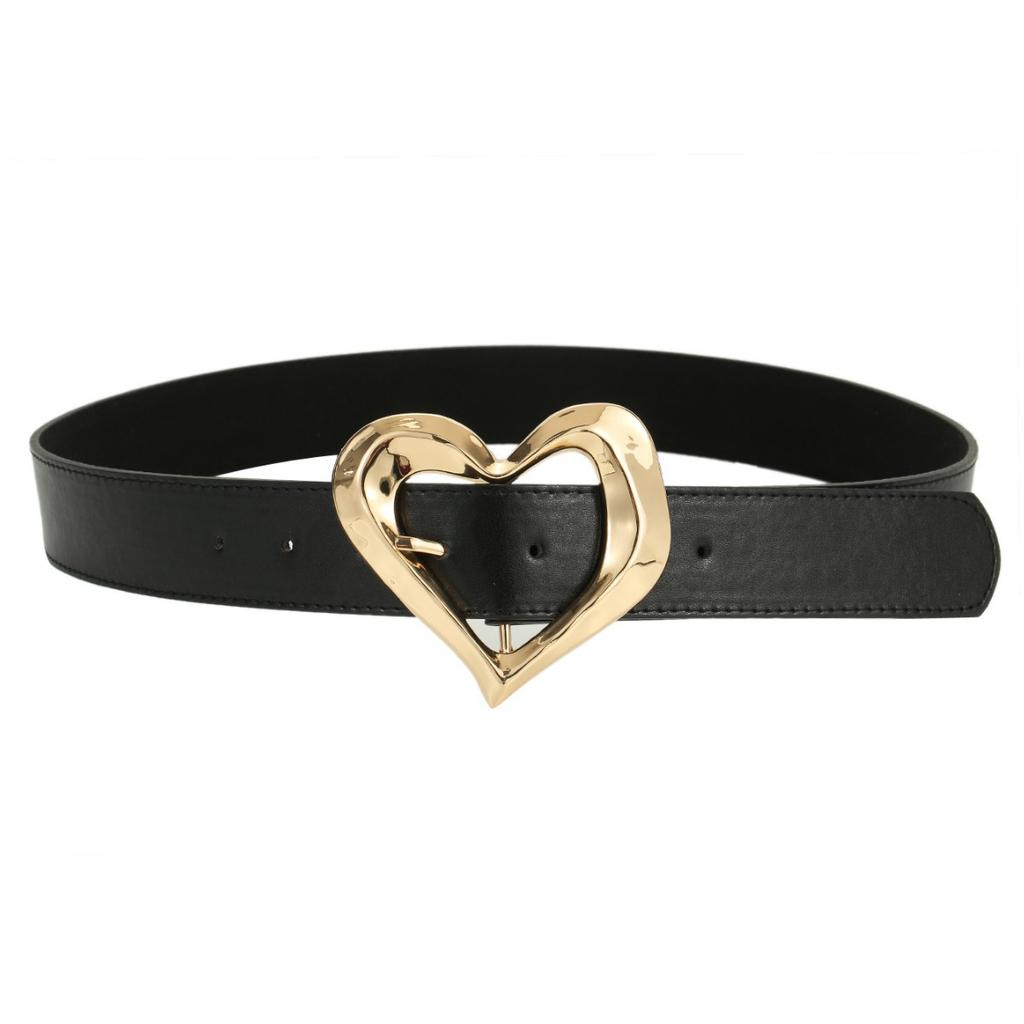 Big Love Button Head Women'S Wide Belt Waist With Skirt Pants Simple Decorative Belt