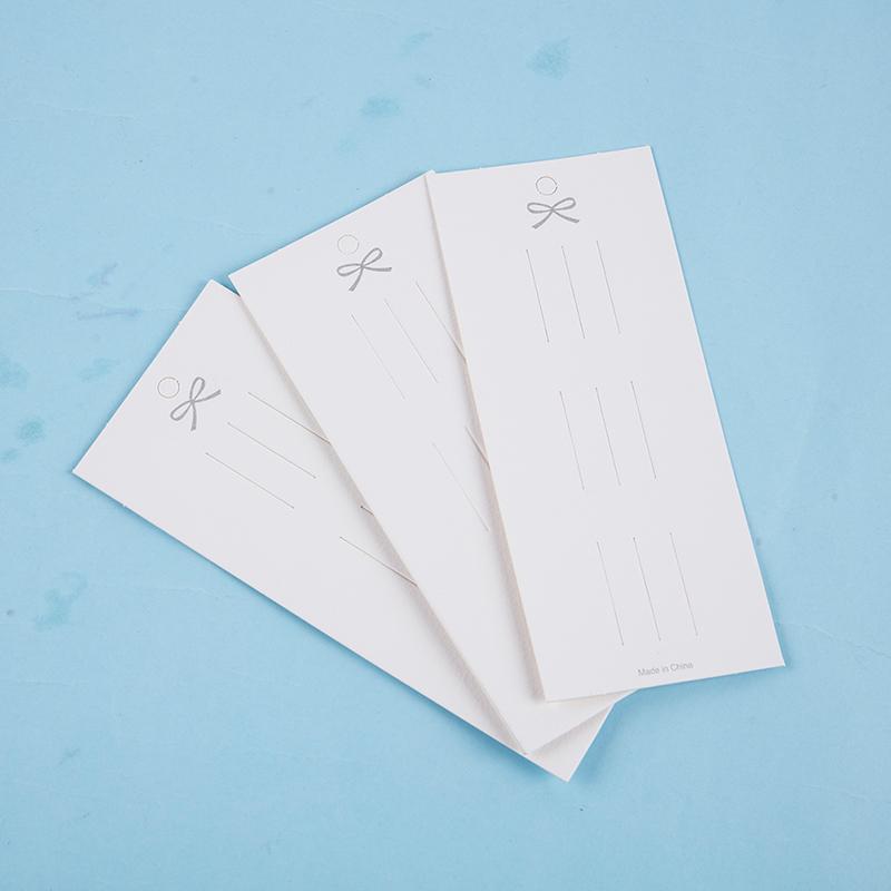 50 Buc Card de Carton Alb cu Fundă Agrafă de Păr Elastic de Păr Card Agățat pentru Expozitor Gem Ambalaj Bijuterii Accesorii DIY Carton pentru Articole de Păr