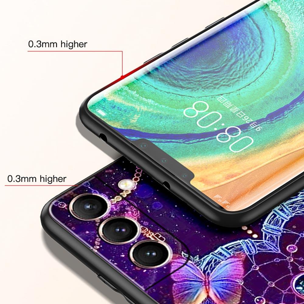 Cute Mandala Dreamcatcher Phone Case For Samsung Galaxy S26 Ultra S25 Plus S24 FE S23 S22 5G S21 S20 Cover Black Soft