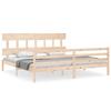 VidaXL Cadre de lit avec tête de lit 200x200 cm bois massif 3195176