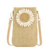 Straw fashion small bag women's 2025 summer new foreign style leisure bag woven shoulder messenger bag mobile phone bag tide