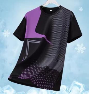 2026 Summer New Short-sleeved T-shirt Outdoor Breathable Printing Crew Neck Sports Running Shirt Unisex Top