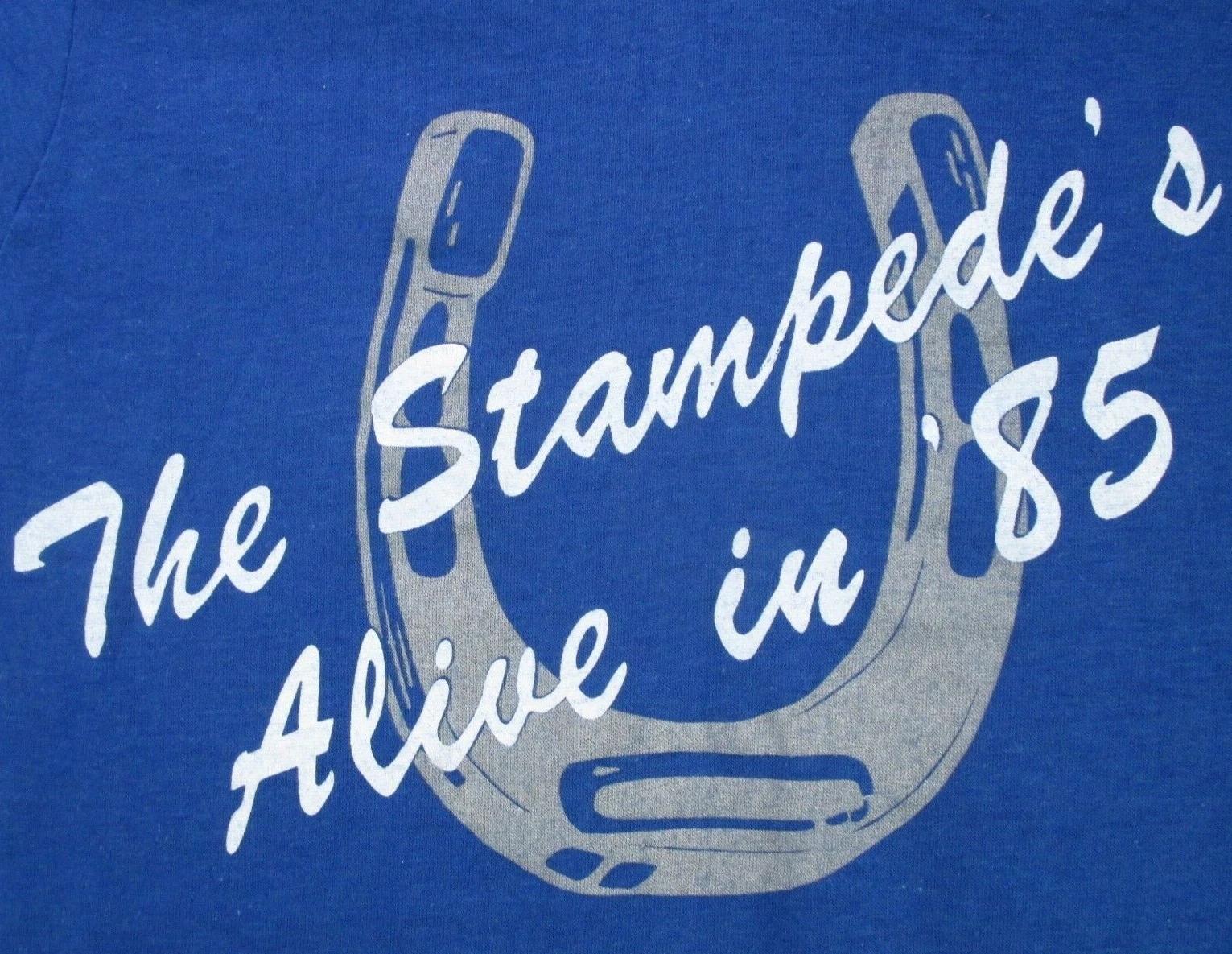 vtg 1985 Mid South Wrestling Stampede T-Shirt XXS wwf wcw uwf single stitch 80s 4XL