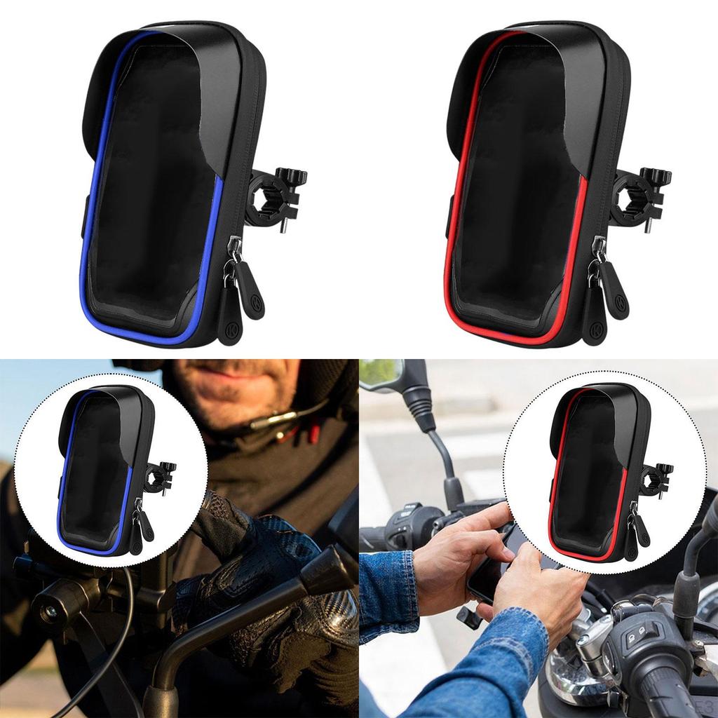 Bicycle Phone Holder with Handlebar Attachment, Waterproof Case for Outdoor Use