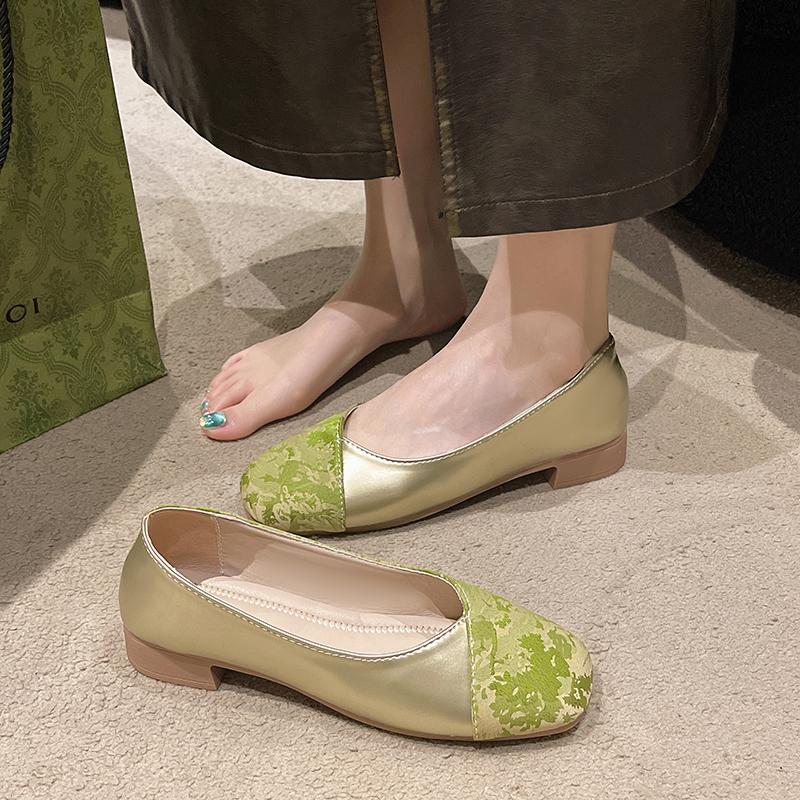 Damenschuhe 2024 Heißer Verkauf Flache Damen-High Heels Mode Farbabstimmung Tägliche Pumps Damen Neue Eckige Zehenpartie Heels Damenzapatos