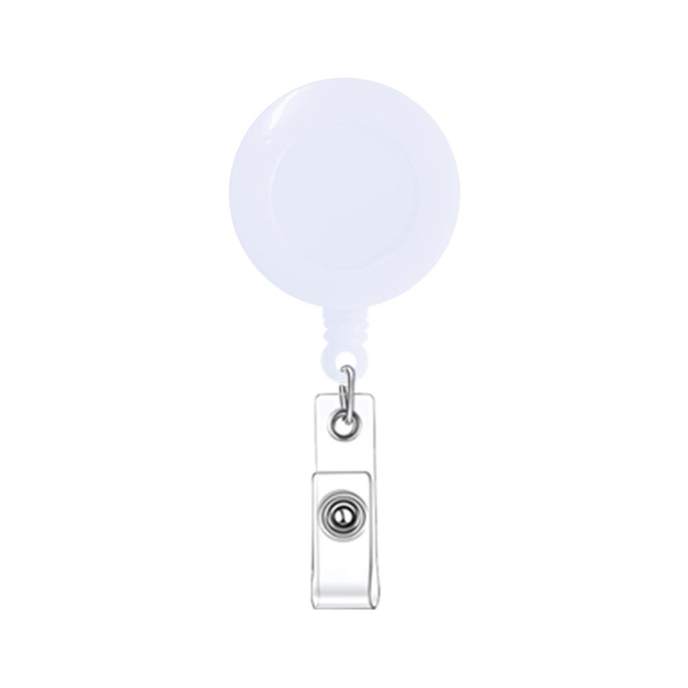 1pc Plastic Retractable Badge Reels Student ID Bus Cards Holder Clips School Supplies Nurse Doctor Easy-to-pull Buckle Clips