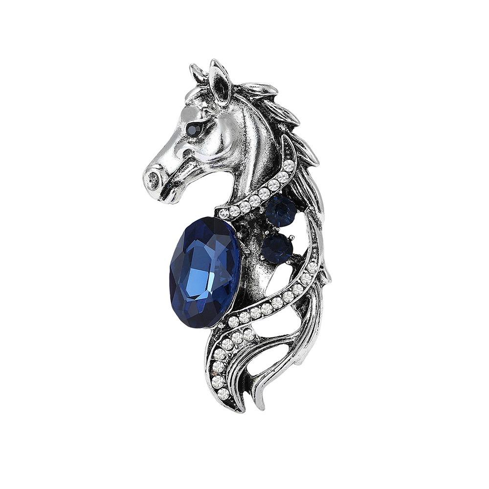 

Vintage Horse Brooch Crystal Zodiac Animal Badge NEW Steed Brooch Jewelry Gift 2